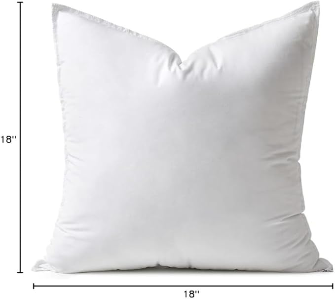 MIULEE 18x18 Down Alternative Pillow Insert Decorative Throw Pillow 18 x 18 Inch Body Bed Sleeping Ultra Soft Fluffy Form for Sofa Couch Bed