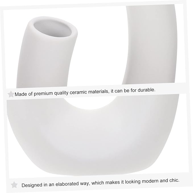 Zerodeko Modern Ceramic Flower Vase Chic Solid Color Pot for Home Decor Minimalist Style for Cactus Floral Arrangements for Office and Living Spaces