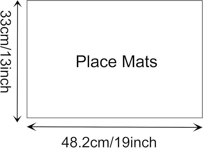 Place Mats Set of 8 – Rectangle Rectangular Waterproof Fabric Polyester Cloth Washable Wipeable Heat Resistant Placemats for Kitchen Dining Dinner Table Indoor 13 x 19 Inch Navy Blue