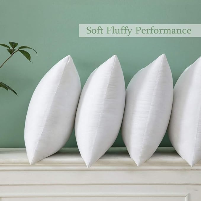 MIULEE Throw Pillow Insert Premium Pillow Stuffer Sham Rectangle for Decorative Cushion Bed Couch Sofa 15x15 Inch