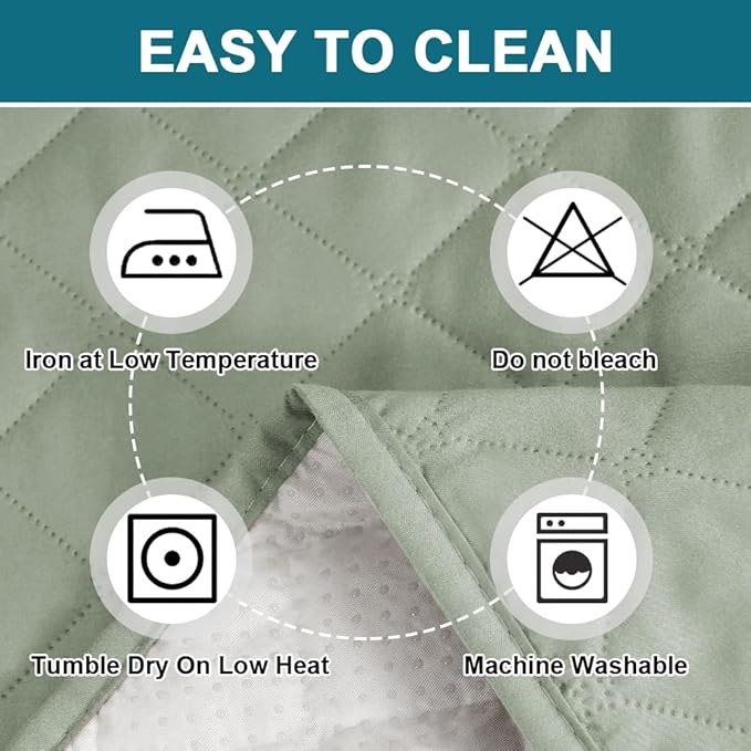 Turquoize 100% Waterproof Futon Cover Futon Slipcover Washable Armless Sofa Bed Slipcover Protector Seat Width Up to 70" with Adjustable Elastic Strap Anti-Slip for Dogs, Sage