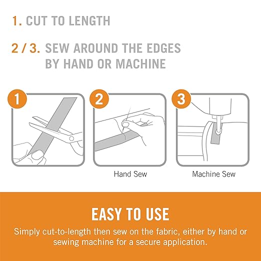 Velcro Brand Sew On Fabric Tape - Substitute for Snaps Buttons or Zippers - Alterations and Hemming - Bulk Pack Hook and Loop Fastener, White, ¾ in x 15 ft