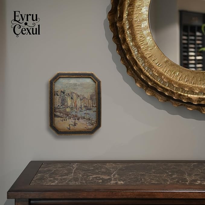 8x10 Vintage Picture Frame - Elegant Antique Frames 8x10 With Glass Front, Fancy Ornate Antique Bronze Gold Frame 8 X 10 For Tabletop And Wall Mounting, Victorian Photo Frames For Walls Hanging