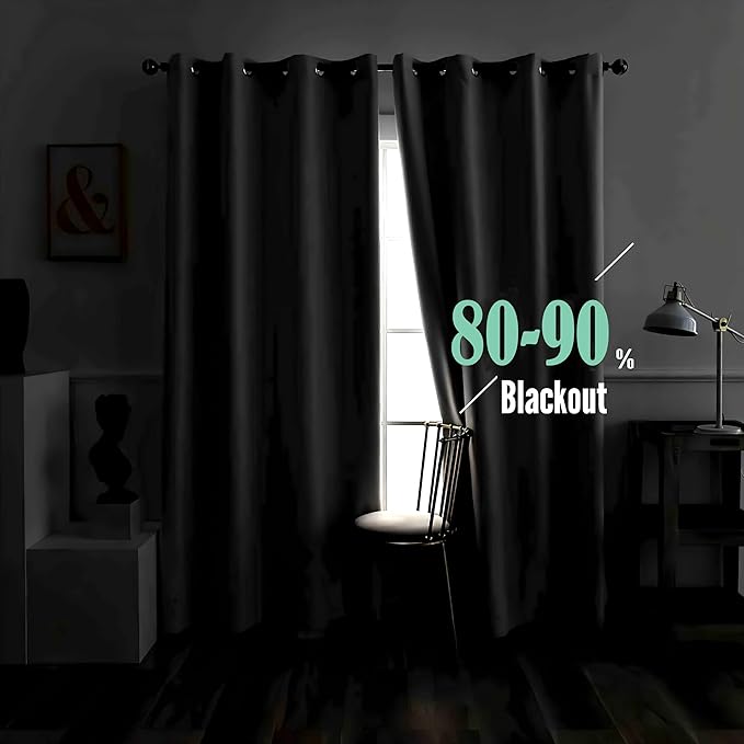 Baroque Damask Curtains, Ethnic Floral Renaissance Window Curtains, Victorian Yellow Blackout Curtains for Bedroom Living Room Home Decor, Patterned Grommet Drapes 54 Inch Length 2 Panels Set
