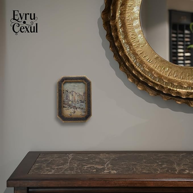 5x7 Vintage Picture Frames - 5 x 7 Picture Frame Antique, Ornate Antique Bronze Gold Frames 5 x 7, Small 5x7 Picture Frame Wall Hanging For Home Decor