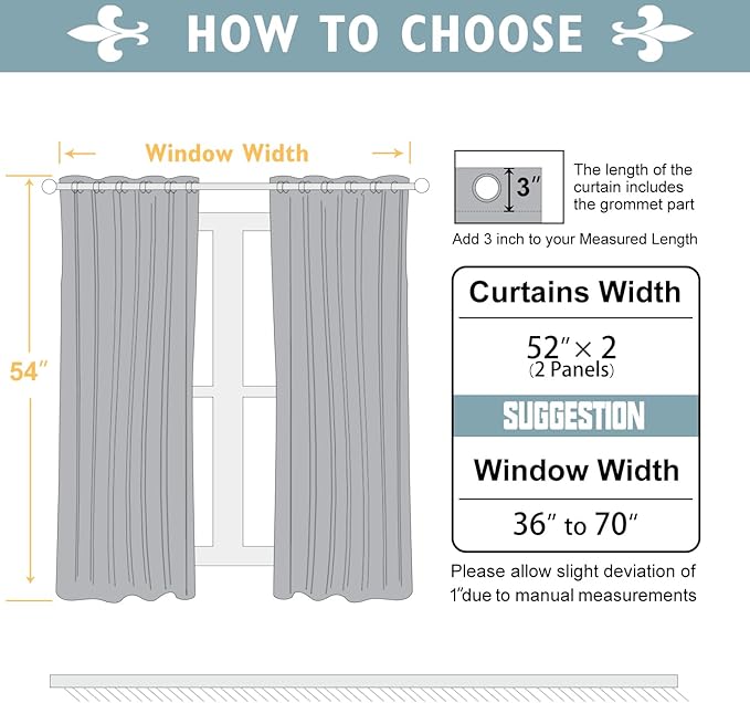 ChrisDowa Blackout Curtains 54 inches Long for Bedroom - 2 Panels Set Grommet Thermal Insulated Room Darkening Curtains for Living Room (Biscotti Beige, 52 x 54 Inch)