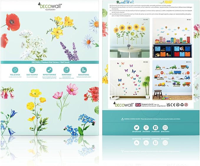 DECOWALL DS2-8042 Little Birds Wall Stickers Wall Decals Peel and Stick Removable Wall Stickers for Kids Nursery Bedroom Living Room (Small)