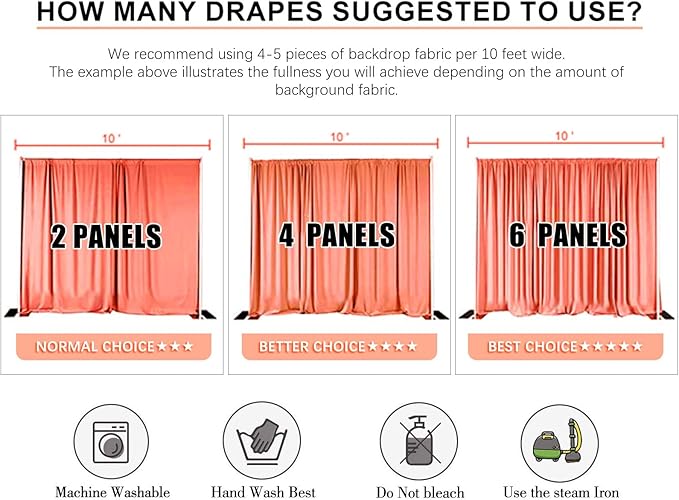2 Panels Orange Yellow Backdrop Curtain, 10 x 10 Feet Satin Background Curtains for Parties, Weddings, Baby Showers, Halloween, Christmas Birthday Party Photoshoot Backdrop Curtains Decorations
