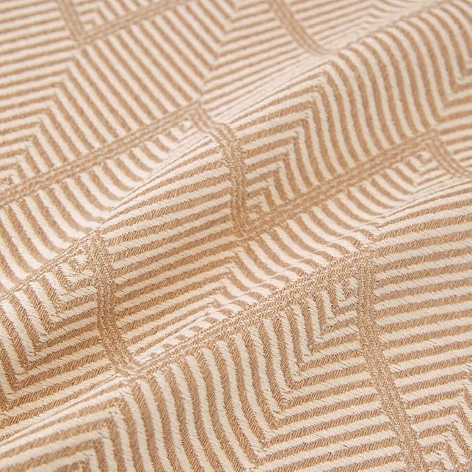 ROOMLIFE Boho Khaki Couch Covers for 3 Cushion Sofa, Couch Cover Sectional Sofa Cover for Dog, Washable Furniture Sofa Protector Cover Soft Blanket with Tassel for Living Room, 71''X150''