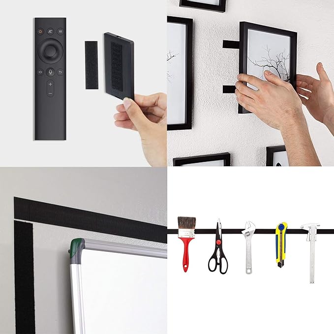 11CM (4.3 Inch) Wide 2 M Long Premium Hook and Loop Tape with Adhesive Nylon Fabric Fastener for Couch Cushions, Guitar Pedal, Cable Management and Crafts Projects