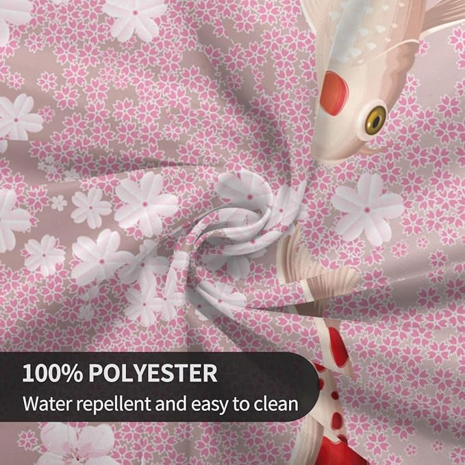 Cherry Blossom Tablecloth, Pink Floral Watercolor Japanese Asian Style Farmhouse Water Resisitant Wipeable Table Cover for Dining Kitchen Living Room Home Party Holiday Decor 36 inch Round