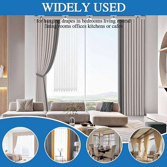 Openable Curtain Rings with Eyelet,24PCS Black Curtain Rings,Drapes Rings 1 in Interior Diameter,Hinge Snap-Joint Design, Fits Curtain Rods Up to 6/8 in Inches TXZWJZ