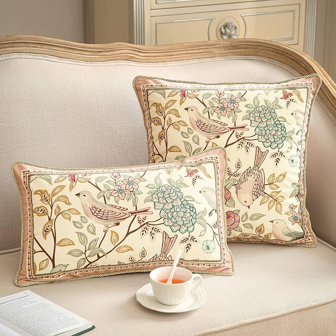 patdrea Velvet Euro Sham Decorative Throw Pillow Covers Set Soft Durable Cushion Cases Pillowcase for Couch Bedroom Car (2 Pack Pink Rectangle)