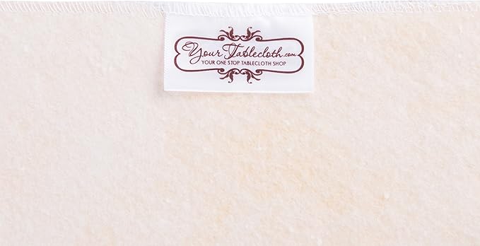 Yourtablecloth Heavy Duty Vinyl Round Fitted Tablecloth (Table Cover) with Flannel Backing Vibrant Colors Elasticized Tablecloth Great for Indoor and Outdoor Dining and Playing Cards 42” Sand