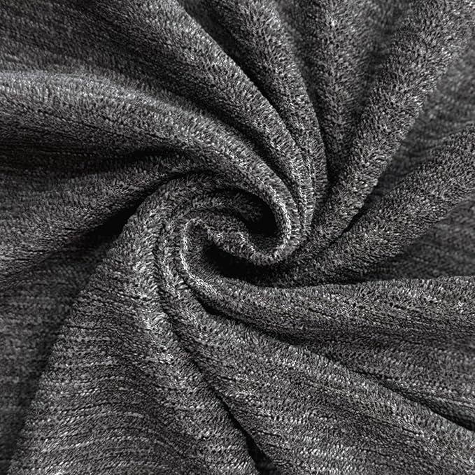 4 Piece T Cushion Sofa Slipcovers Stretch Couch Cover Furniture Covers with 3 Individual T Cushion Covers, Machine Washable for Living Room (Dark Gray, 3 Cushions)