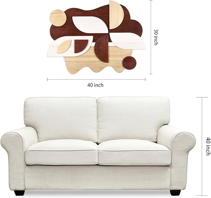 Empire Art Direct "Sands Serenade I Handmade Dimensional Solid Paulownia Wood Abstracts Wall Art, Ready to Hang, Living Room, Bedroom & Office, 40" x 30"x 1.42"