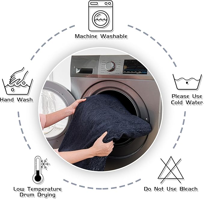 MEETSKY Navy Blue Couch Cover Sectional Sofa Covers Washable Couch Cover Sofa Throw Cover X-Large Sofa Slipcover for Reclining Multi-Use Decorative Couch Protector for Pets, 71" x 118",Navy