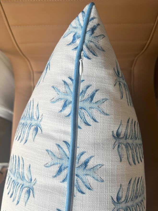 Marcus Printed Decorative Square Accent Throw Pillow Cover - Decor for Living Room, Sofa, Chair, Patio, Car, Balcony, Bench, Porch, Nursery, Office, Bedroom - 18x18 Inches, Blue