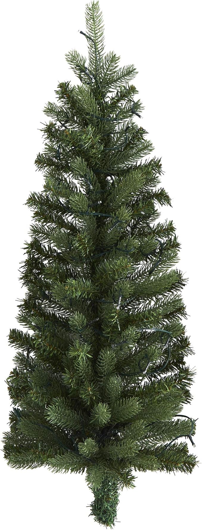 Nearly Natural 3ft. Flat Back Wall Hanging Artificial Christmas Tree with 35 Clear LED Lights