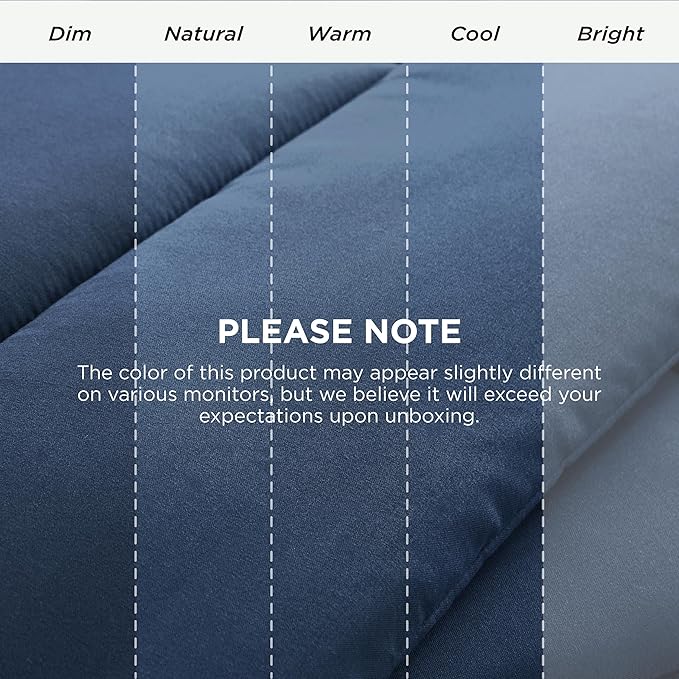 Bedsure Comforter Duvet Insert - Quilted Comforters Full Size, All Season Duvet, GentleSoft Down Alternative Bedding, with 8 Tabs, Gifts for Women/Men, Dark Slate Blue, Full 86 x 82 Inches