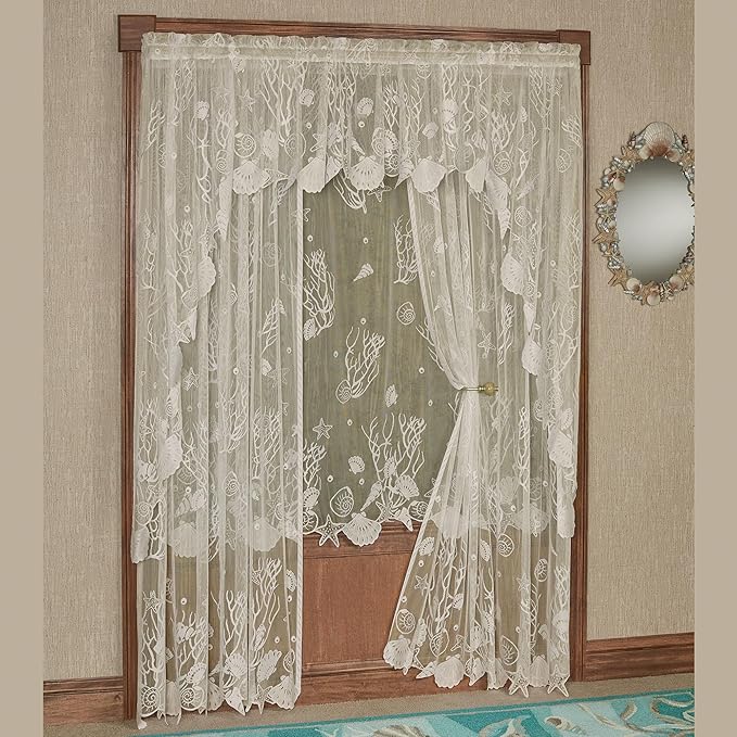 Touch of Class Sea Treasures Lace Curtain Panel