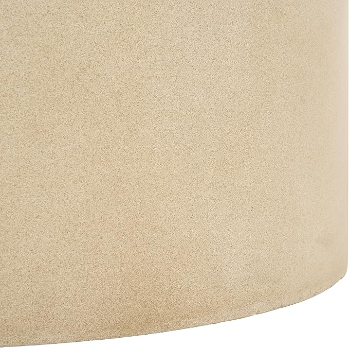 SAFAVIEH Outdoor Collection Alia Modern Beige Concrete Ficonstone Round Planter Pot