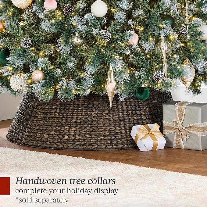 Best Choice Products 9ft Pre-Lit Scotch Pine Christmas Tree, Premium Frosted Pre-Decorated Artificial Holiday Decor w/ 2,020 Branch Tips, 2-in-1 White and Multicolor LED Lights, Cordless Setup