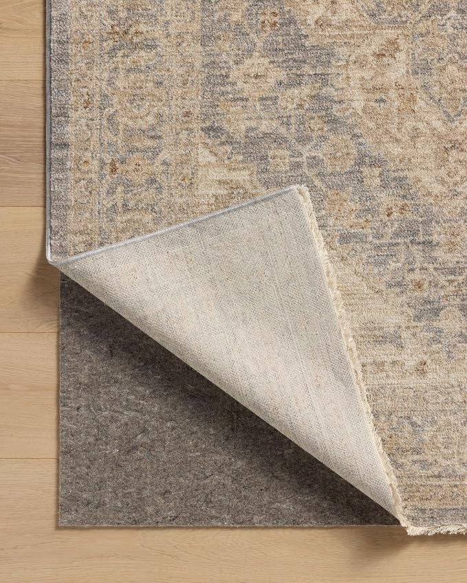 Loloi Magnolia Home by Joanna Gaines Junie Collection JUE-05 Denim/Natural 9'-6" x 9'-6", .38" Pile Height, Round Area Rug