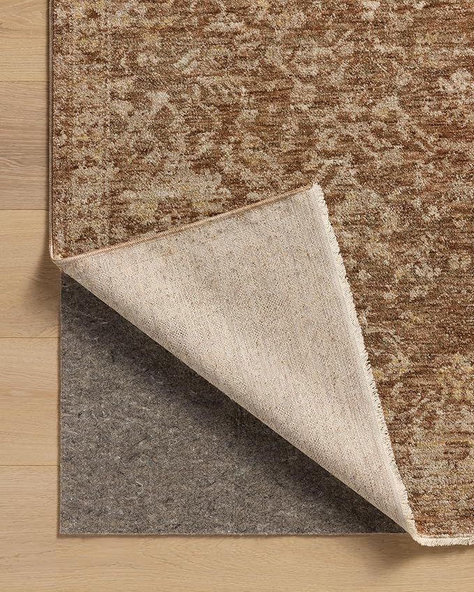 Loloi Magnolia Home by Joanna Gaines Junie Collection JUE-01 Clay/Natural 7'-10" x 10'-2", .38" Pile Height, Area Rug