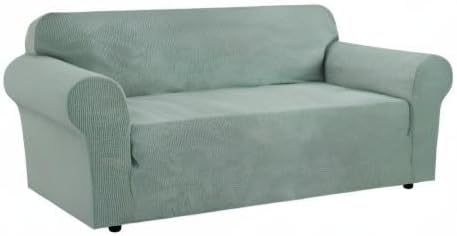 H.VERSAILTEX Stretch Extra Large Sofa Covers Sofa Slipcovers for Living Room Furniture Covers for Pets Feature Thick Checked Jacquard Fabric with Elastic Bottom, Sofa X-Large - Sage