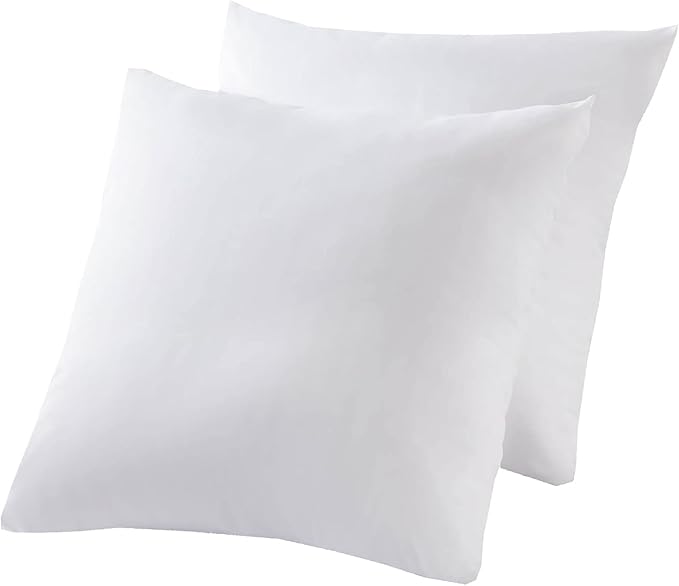 Waterproof Down Feather Proof Euro Pillow Protectors 26x26 Pack of 2 European Size Pillow Covers for Square Throw Pillow