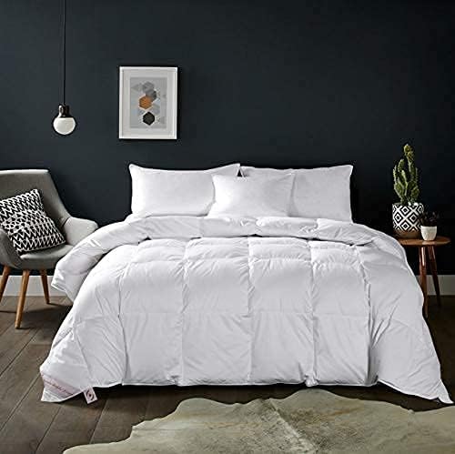 MAPLE DOWN Soft California King Size Comforter Duvet Insert - Down Alternative with Corner Tabs - Lightweight Fluffy Breathable Machine Washable White Comforter (White, 102"x96")