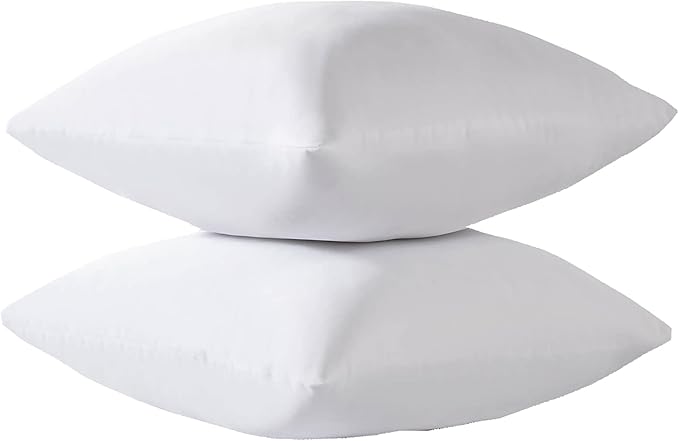 Kingnex 2 Pack Feather Proof Pillow Protectors 20x20 Waterproof Pillow Covers for Square Throw Pillow 20x20