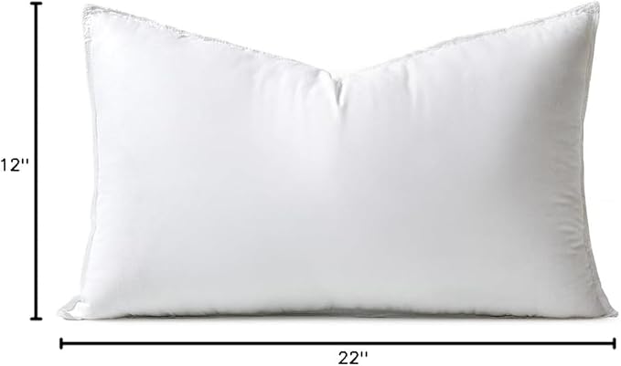 MIULEE 12x22 Down Alternative Pillow Insert Decorative Throw Pillow 12 x 22 Inch Body Bed Sleeping Ultra Soft Fluffy Form for Sofa Couch Bed