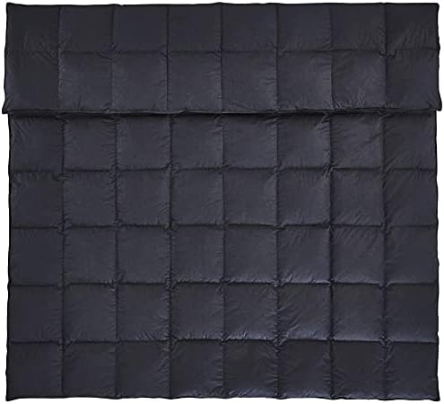 Luxurious Palatial King/Super King Goose Down Comforter, 120 X 90 inches, Unique Black Solid, 600 Thread Count, 100% Egyptian Cotton Cover, 85 Oz Fill Weight, 750 Fill Power