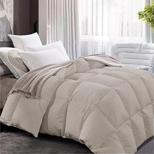MAPLE DOWN Soft Oversize King Size Comforter Duvet Insert-Down Alternative Comforter with Corner Tabs-Lightweight Fluffy Breathable Machine Washable (Light Brown, 110"x98")