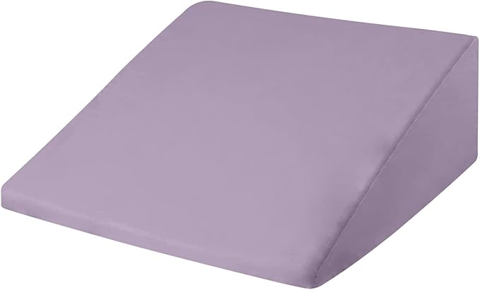 CirclesHome Wedge Pillow Cover 100% Cotton, Zippered Wedge Pillow Case Protector, Soft, Hypoallergenic & Breathable , Lavender, (25Wx26Lx7.5)