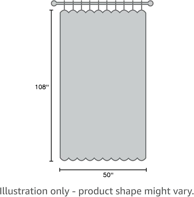 HPD Half Price Drapes Heavy Faux Linen Light Filtering Curtains for Bedroom 108 Inches Long (1 Panel) - Rod Pocket Curtains for Living Room - Window Curtains Home Decor - 50 X 108, Pewter Grey