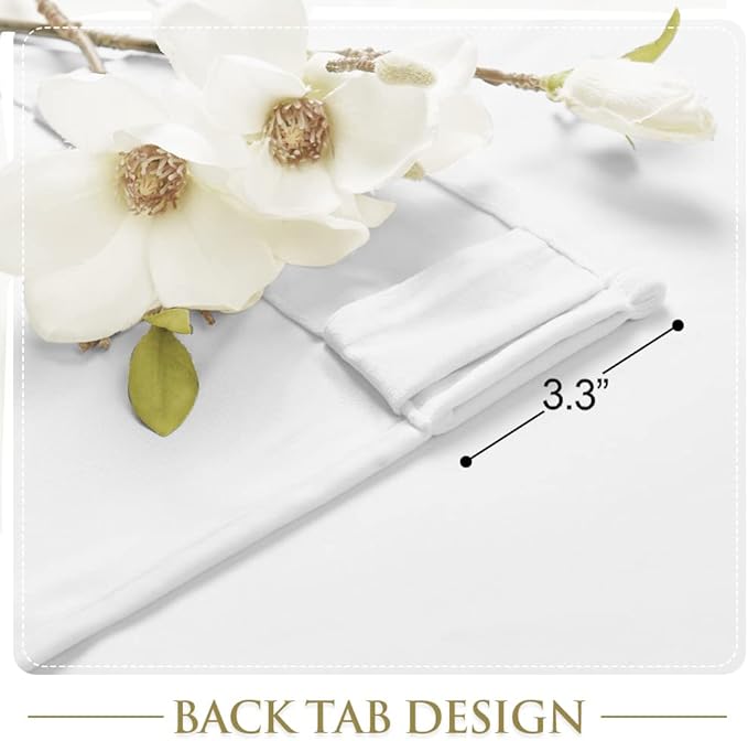 StangH White Velvet Curtains 96 inches Long for Living Room, Light Dimming Privacy Protect Sliding Door Covering for Nursery/Dining/Patio, W52 x L96, 2 Panels