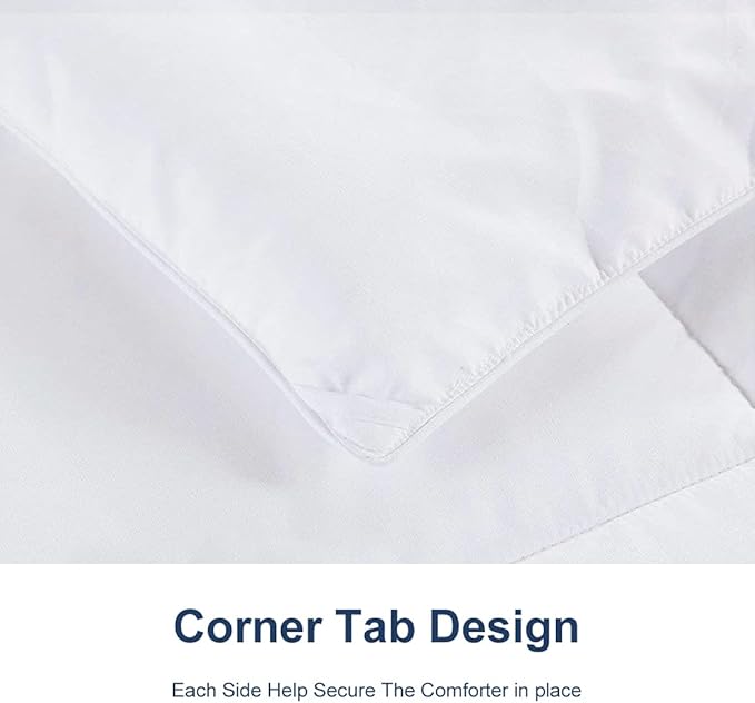ACCURATEX Duvet Insert King Comforter - 400GSM Fluffy Down Alternative Fill Hotel Collection Heavyweight Comforter,Soft Warm Thick Duvet for Winter, 8 Corner Tabs - Machine Washable,White,104x90
