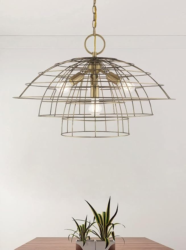 Livex Lighting 4 Lt Brushed Nickel Chandelier