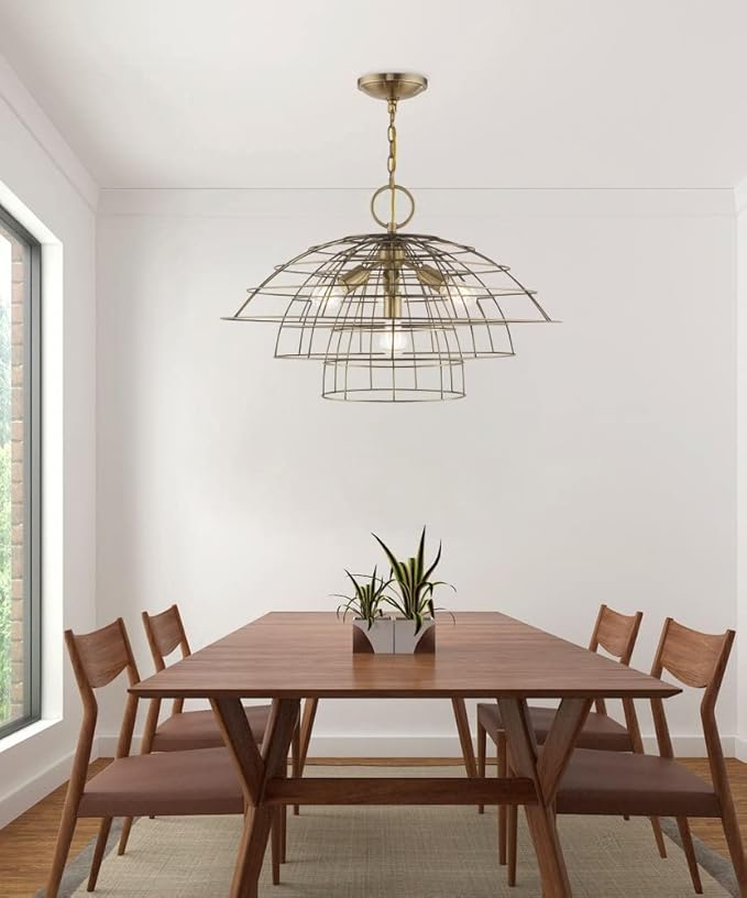 Livex Lighting 4 Lt Antique Brass Chandelier