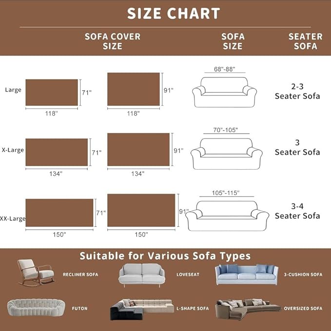 ROOMLIFE Green Sofa Cover, Vintage Boho Couch Cover for 3 Cushion Sofa, Non Slip Soft Chenille Sofa Slipcovers for Dog, Washable Furniture Sofa Protector Cover with Tassel for Living Room, 71''X118”