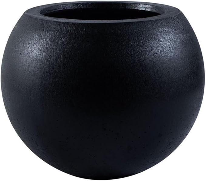 Safavieh Outdoor Collection Gerand Black Concrete Planter (Fully Assembled)