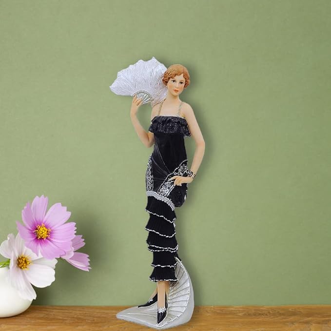 Comfy Hour Glamour Elegance Victorian Style Lady Collection Camille Lady with Fan Resin Art Figurine,13-inch Height