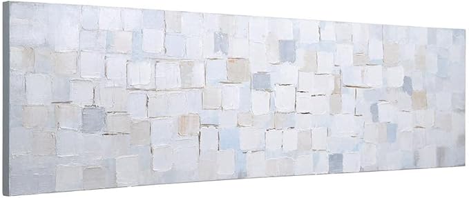 Empire Art Direct Abstract Wall Art Textured Hand Painted Canvas by Martin Edwards, Unframed, 20" x 72", Frozen Tundra