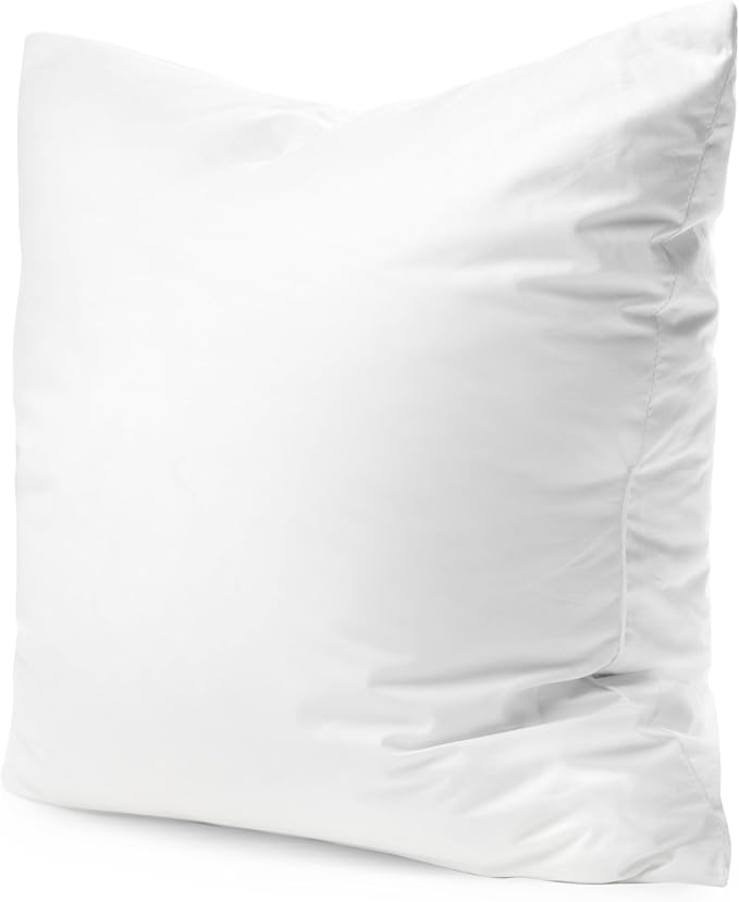 Continental Bedding | 50/50 Down and Feather Blend Throw Pillow Insert | 100% Cotton 250TC Shell | Medium Loft Decorative Cushion | 22x22 | 1 Pack