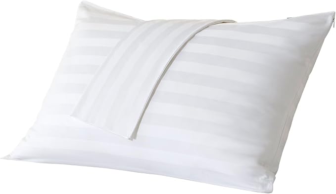 Premium Cotton Pillow Protectors with Zipper Durable Soft Breathable Pillow Cover King Size 2 Pack