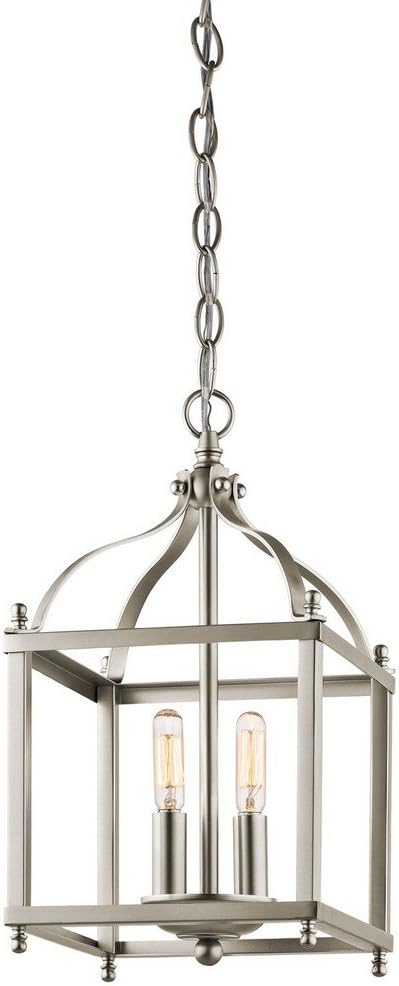 KICHLER Larkin 14.75" 2 Light Pendant in Brushed Nickel