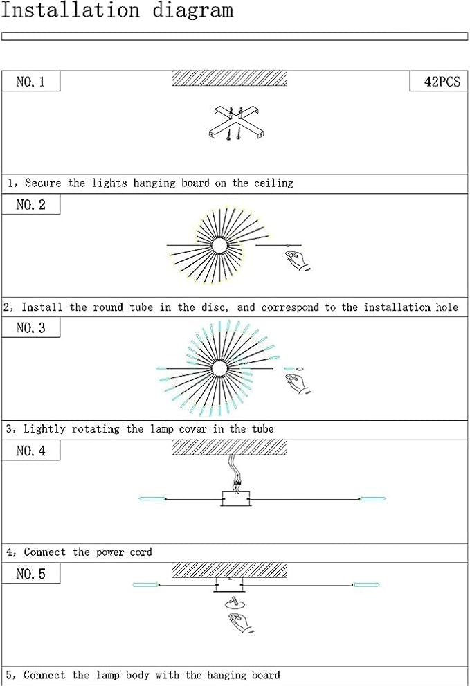 JAYMP Ceiling Light Modern Flower Shape Ceiling Lamp for Living Room Dining Room Flush Mount Metal Acrylic Sputnik Firework Petal LED Lighting Fixture (Matte Gold, 42 Lights)